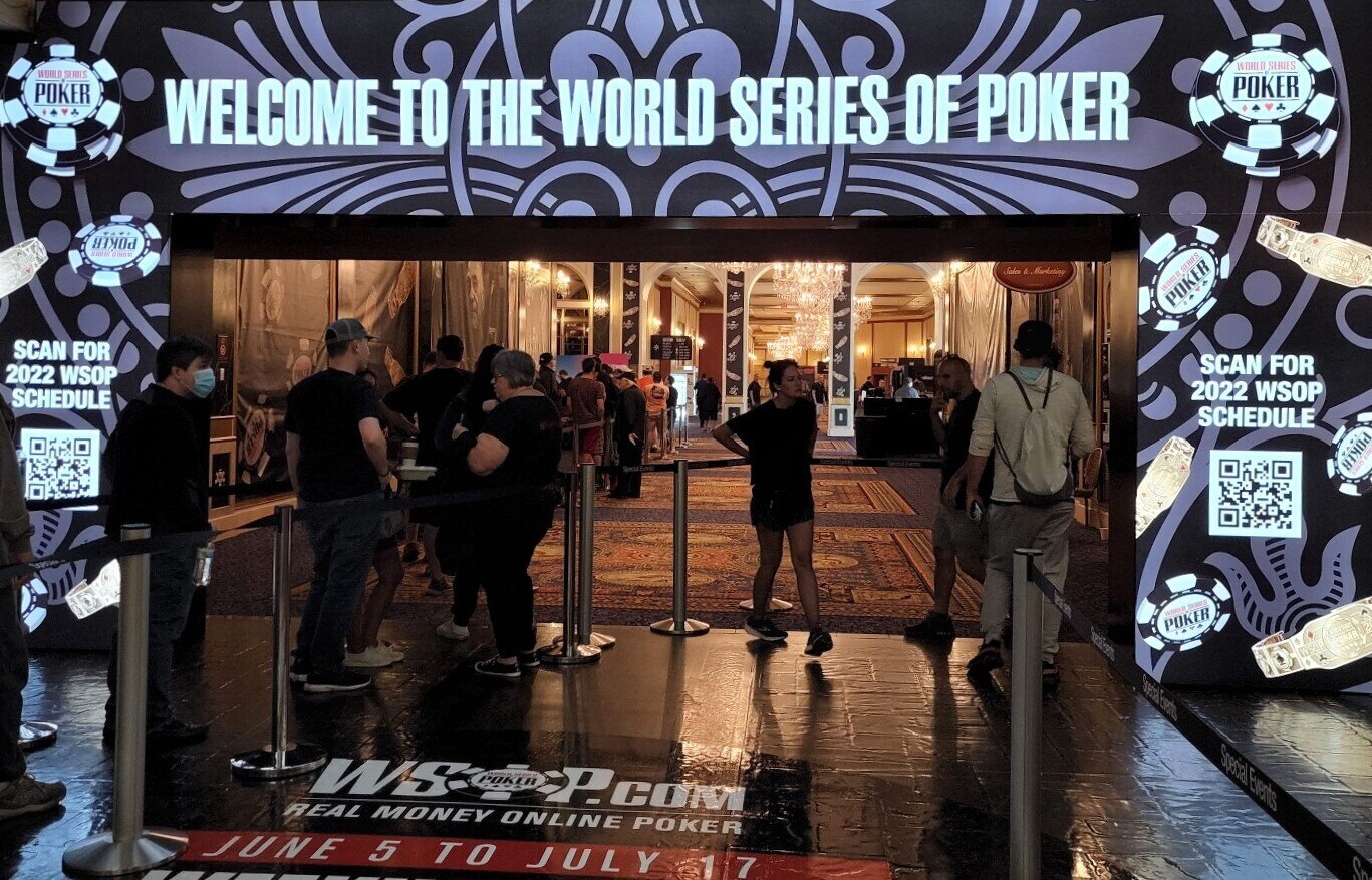 WSOP welcome sign