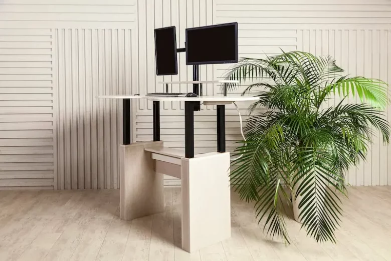 An adjustable standing desk