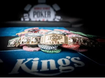 wsop bracelet on poker chips