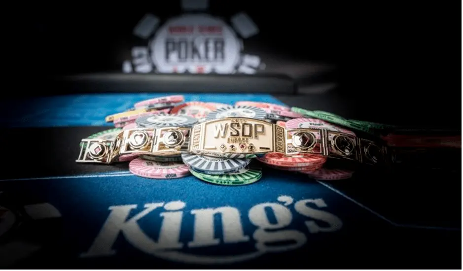 wsop bracelet on poker chips