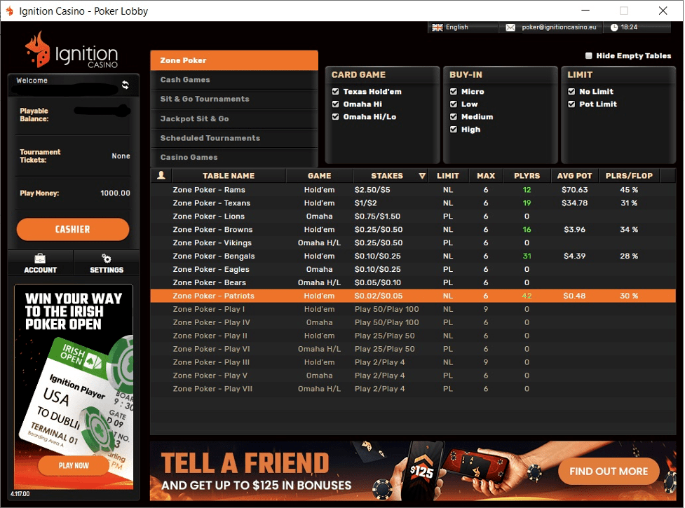 Ignition Poker Review Up to 1500 Bonus Tight Poker