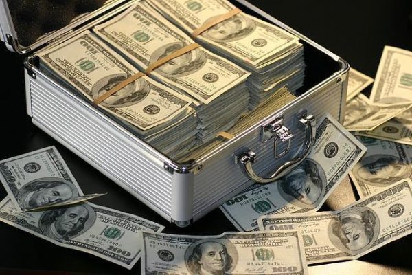 Money in a briefcase