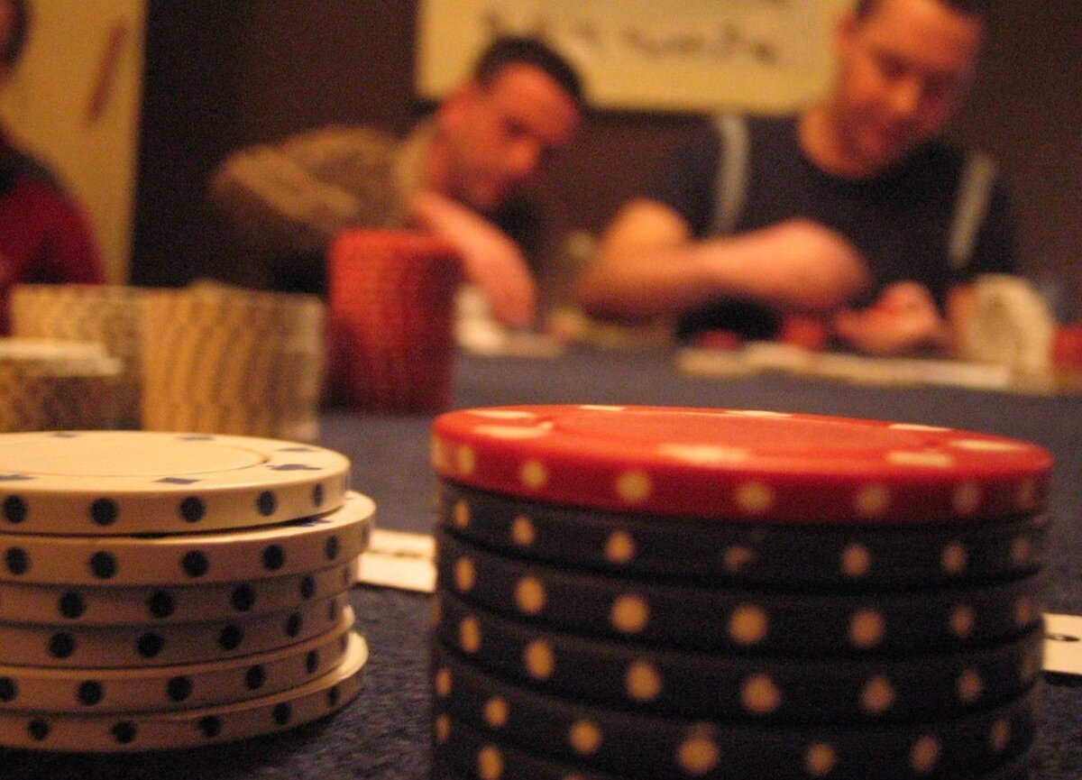 friends playing poker