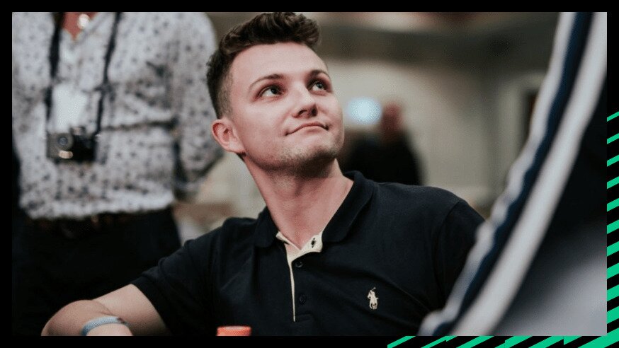 Alex Kulev playing poker.