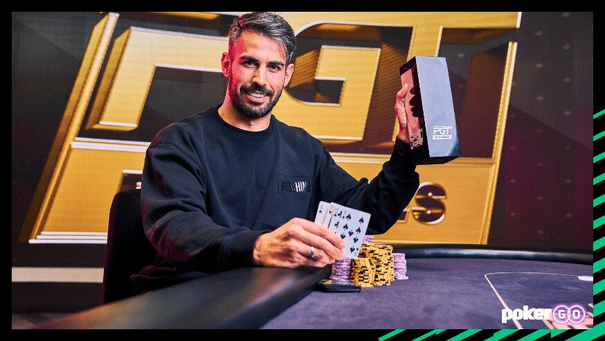 Lautaro Guerra Cabrezio holding PGT trophy