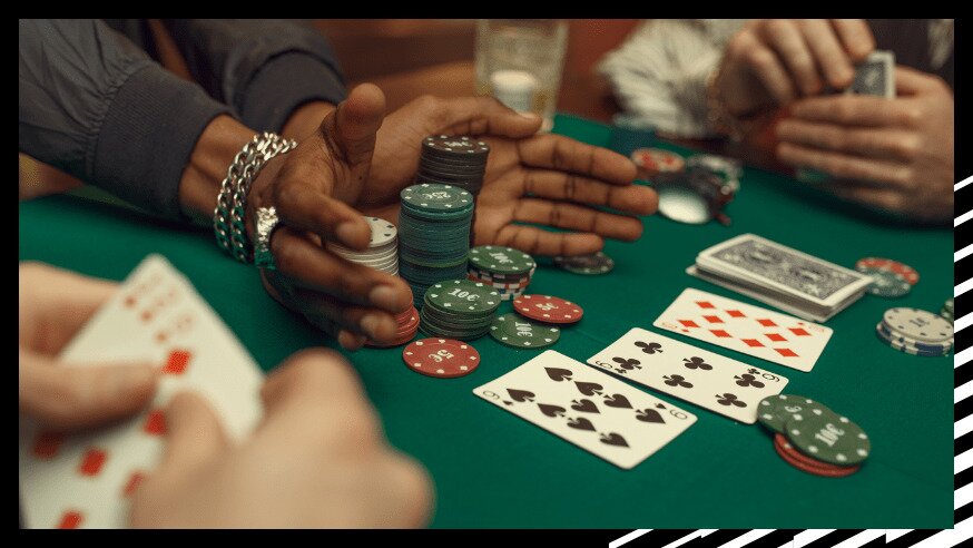 3 Card Poker being played.