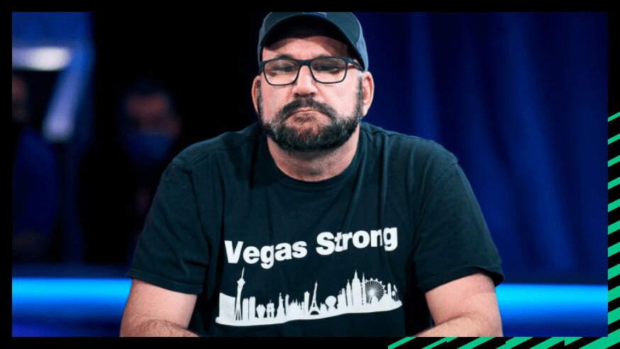 Mike Matusow looking at the camera while playing poker