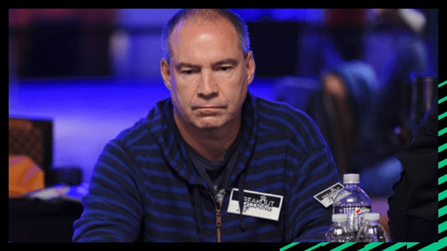 Ted Forrest thinking while at the poker table