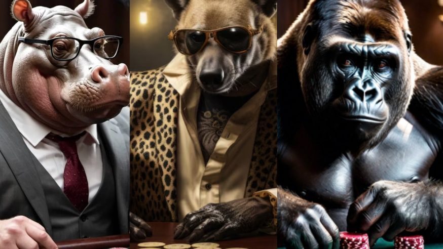 Animals Playing Poker