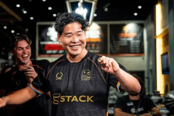 Erick Chang celebrating