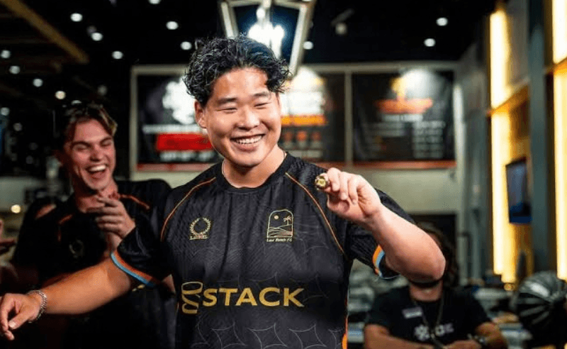 Erick Chang celebrating